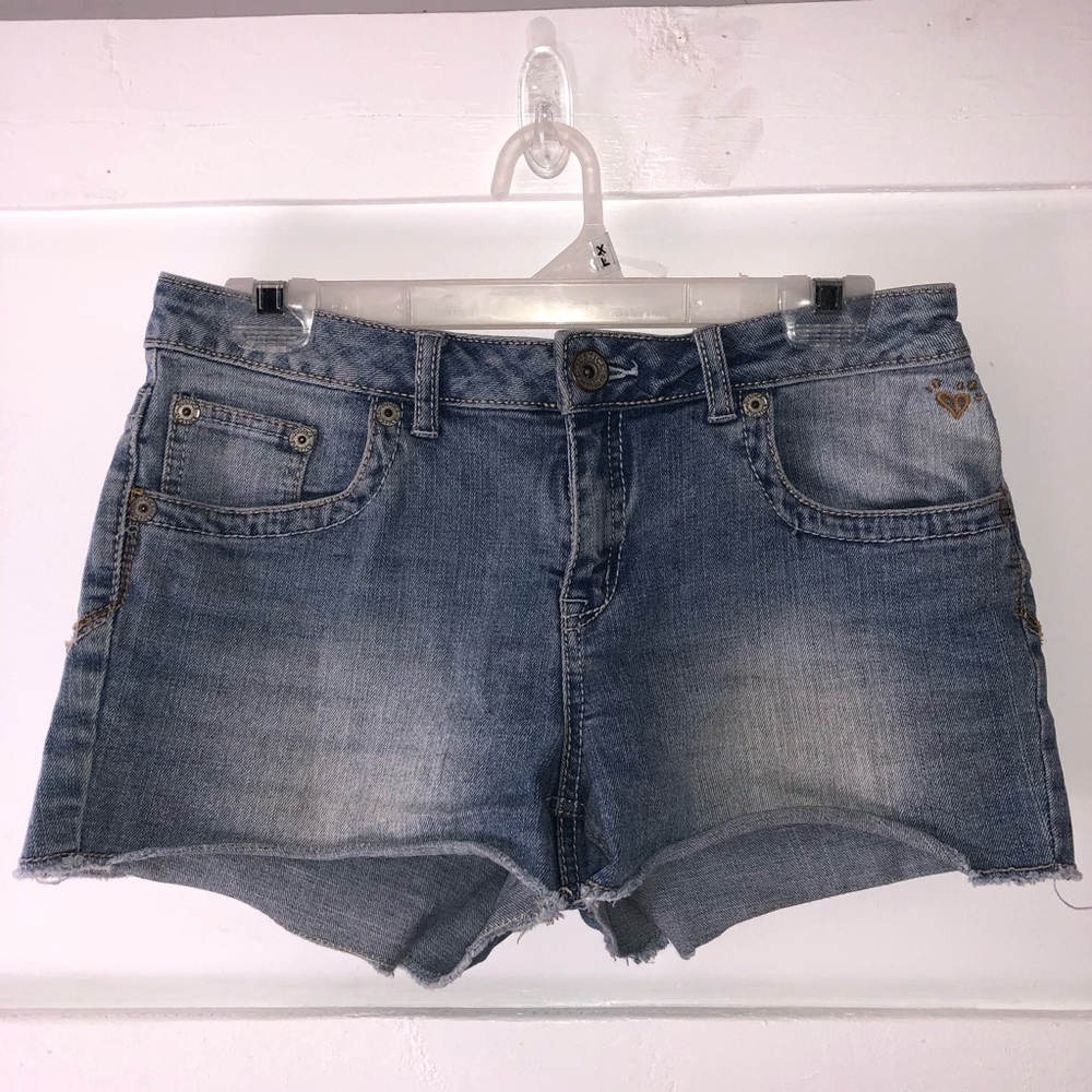 Light Wash Justice Jean Shorts